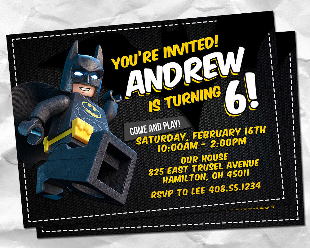 Best ideas about Lego Batman Birthday Invitations
. Save or Pin Lego Batman Invitation Lego Batman Birthday Lego Party Now.