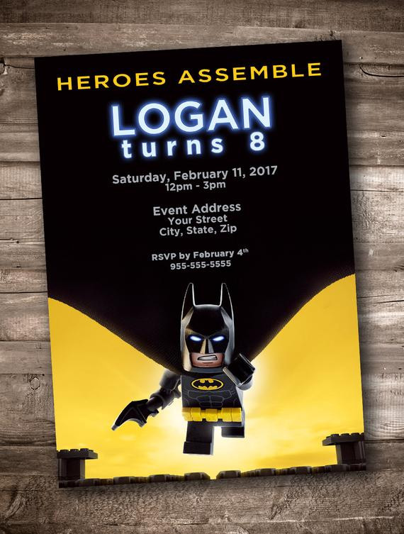 Best ideas about Lego Batman Birthday Party Invitations
. Save or Pin Lego Batman Party Invitation Personalized Digital Printable Now.