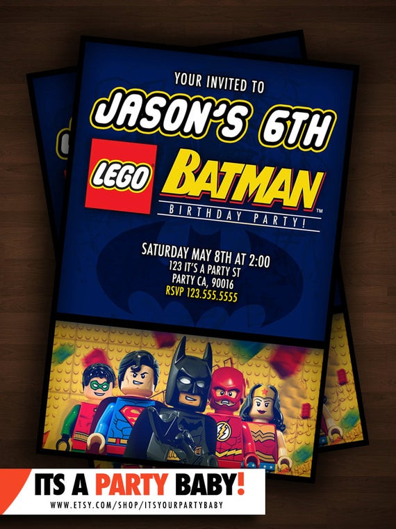 Best ideas about Lego Batman Birthday Party Invitations
. Save or Pin Lego Batman Party Invitation Personalized by ItsyourPartyBABY Now.