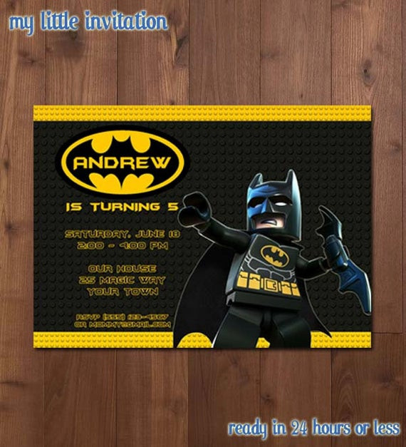 Best ideas about Lego Batman Birthday Party Invitations
. Save or Pin Lego Batman Superhero Birthday Party Invitation Printable Now.
