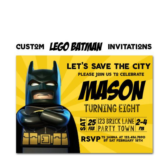 Best ideas about Lego Batman Birthday Party Invitations
. Save or Pin 103 best Batman Party Ideas images on Pinterest Now.