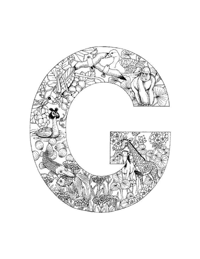 Best ideas about Letter G Coloring Pages For Teens
. Save or Pin 100 best Alphabet coloring images on Pinterest Now.