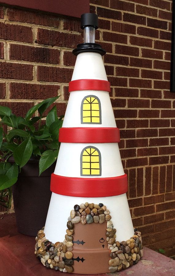 Best ideas about Lighthouse Craft Ideas
. Save or Pin Clay Pot Lighthouse by CreativeCreationsGWD on Etsy Now.