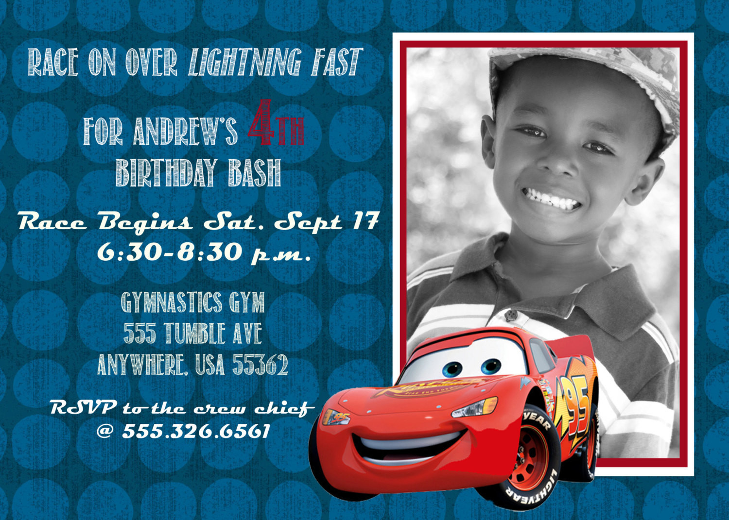 Best ideas about Lightning Mcqueen Birthday Invitations
. Save or Pin Disney Cars 2 Lightning McQueen Birthday Invitation 5x7 Now.