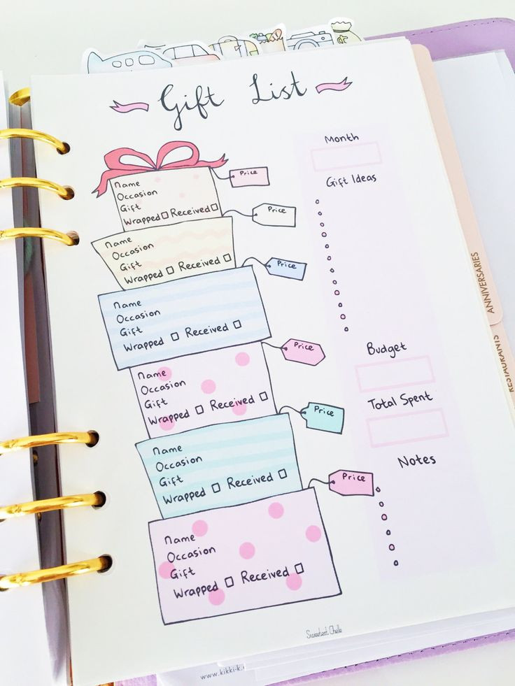 Best ideas about List Of Gift Ideas
. Save or Pin Cute Printable A5 Page Gift List Gift List Tracker Now.