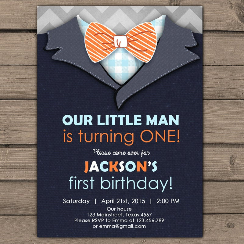 Best ideas about Little Man Birthday Invitations
. Save or Pin Little Man Birthday Invitation Baby Boy Invite Blue gray Now.