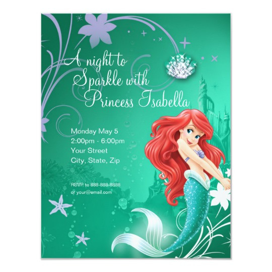 Best ideas about Little Mermaid Birthday Invitations
. Save or Pin Ariel The Little Mermaid Birthday Invitation Now.