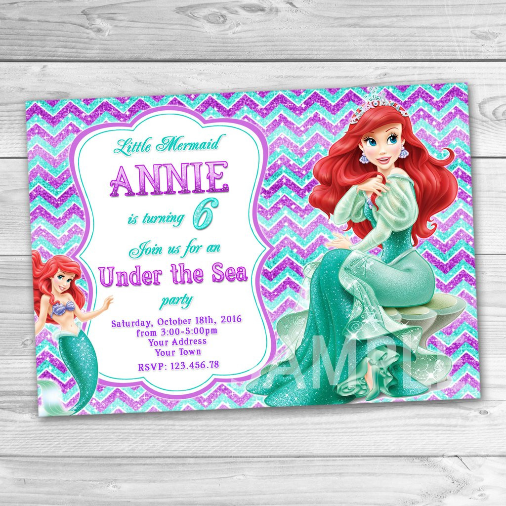 Best ideas about Little Mermaid Birthday Invitations
. Save or Pin Little Mermaid Birthday Invitation Ariel Invitation Now.