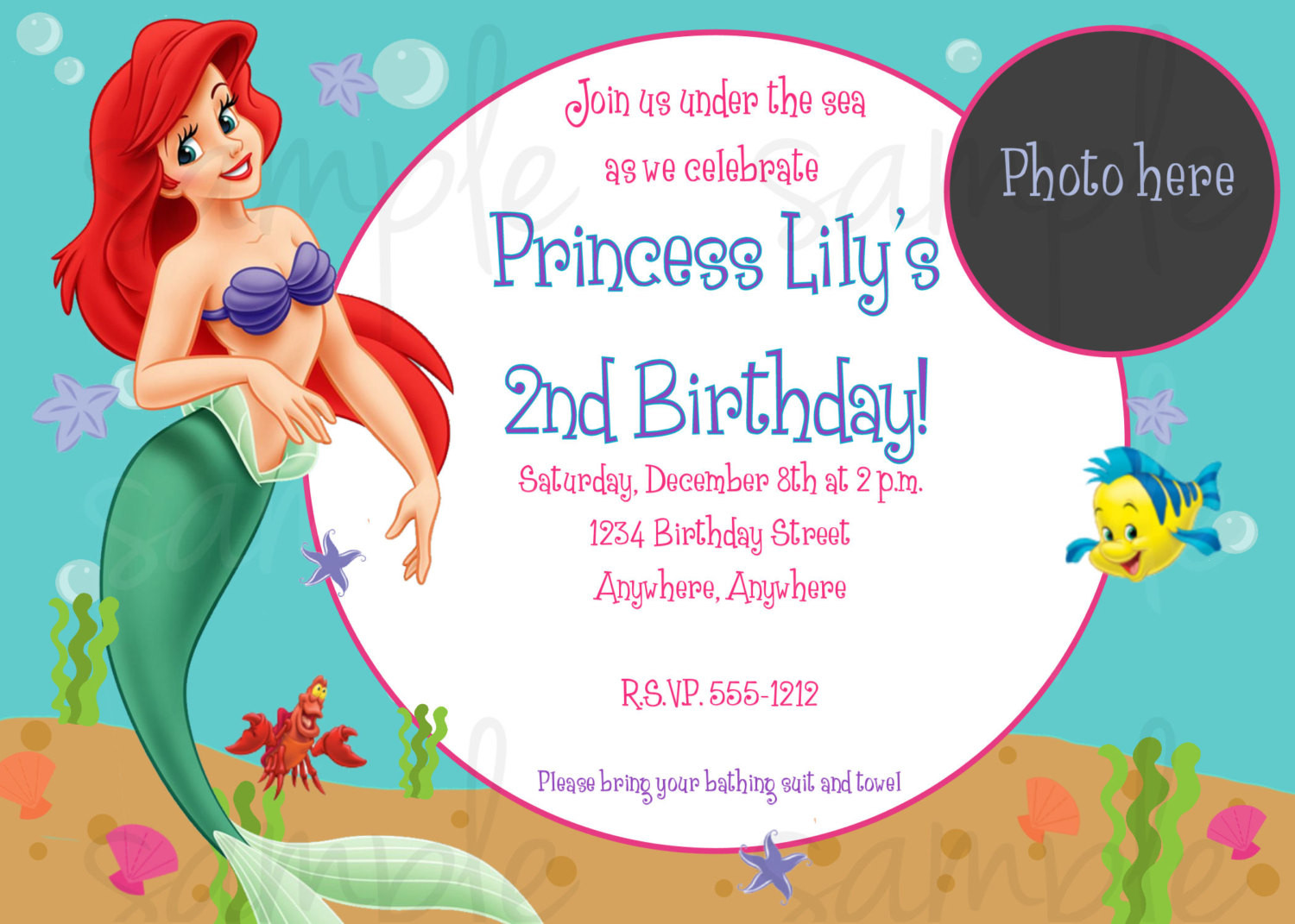 Best ideas about Little Mermaid Birthday Invitations
. Save or Pin Little Mermaid Birthday Invitation Now.