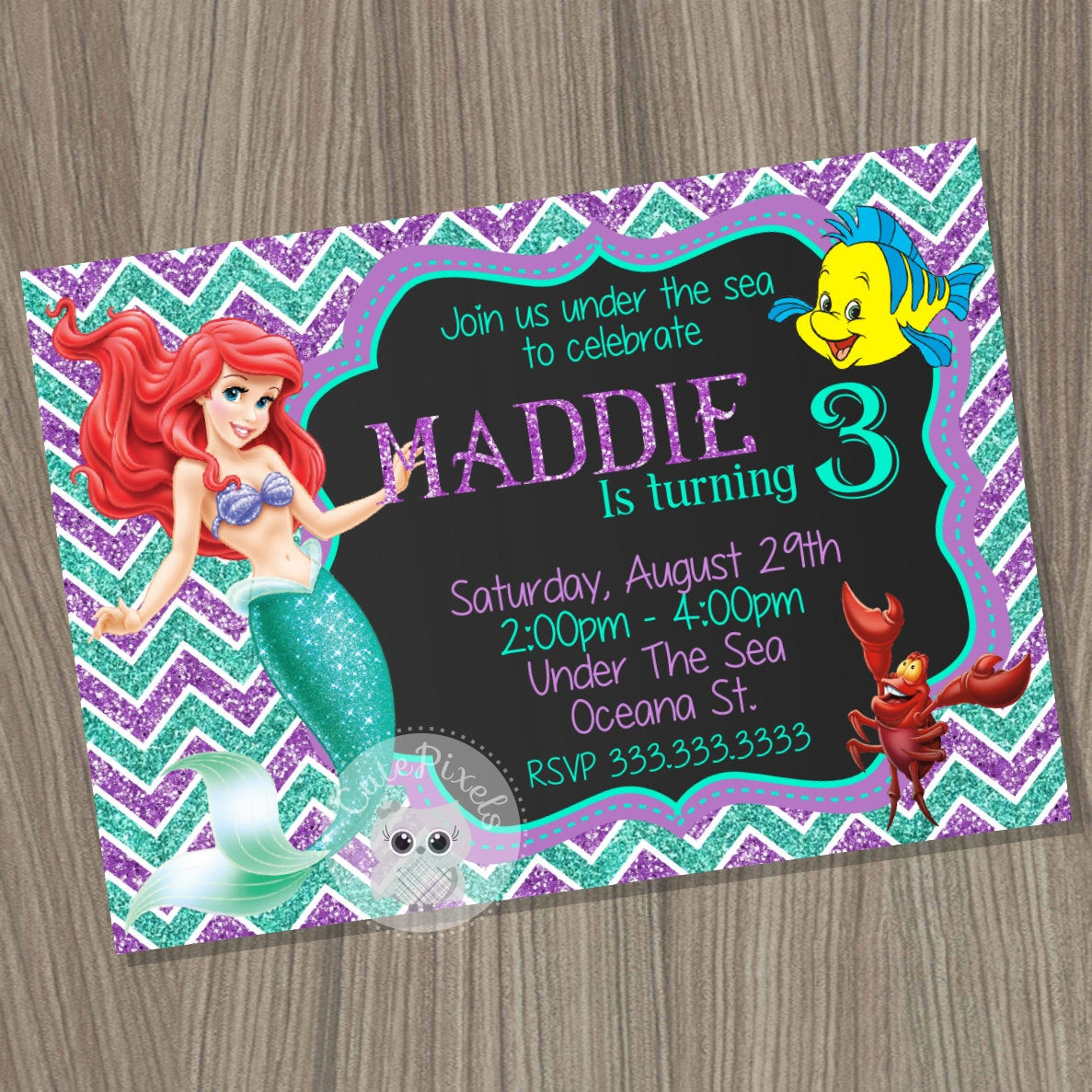 Best ideas about Little Mermaid Birthday Invitations
. Save or Pin Little Mermaid Invitation Ariel Invitation Disney Little Now.