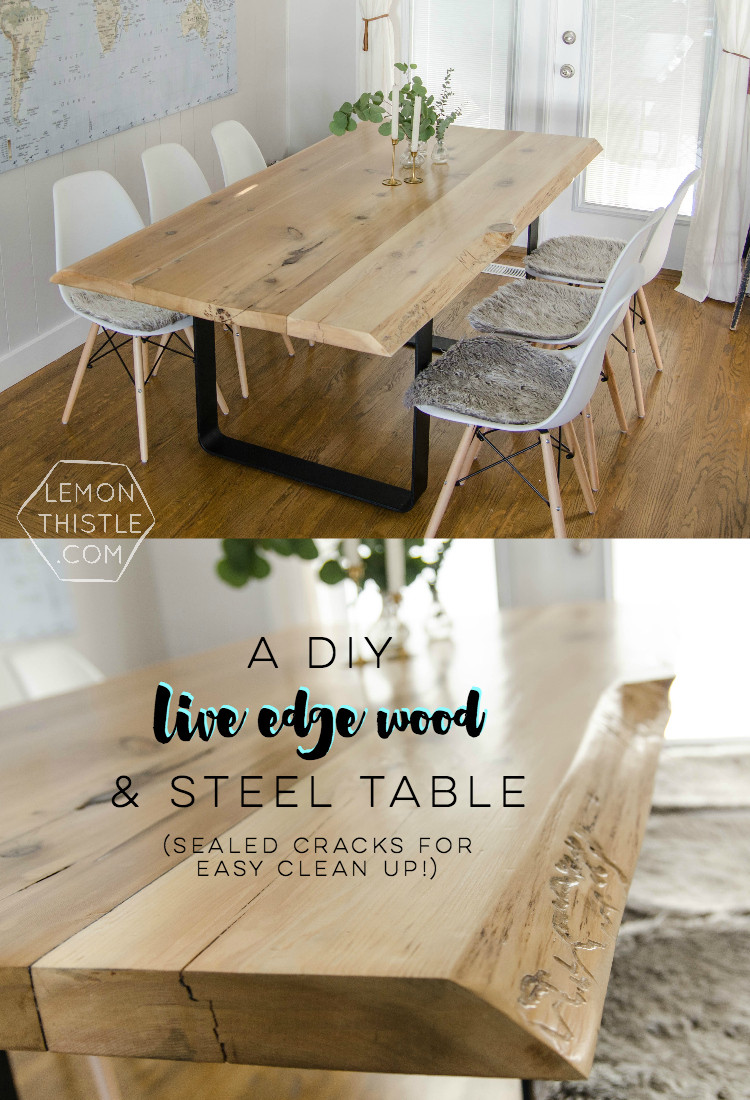 Best ideas about Live Edge Table DIY
. Save or Pin DIY Live Edge Table with Steel Base Lemon Thistle Now.