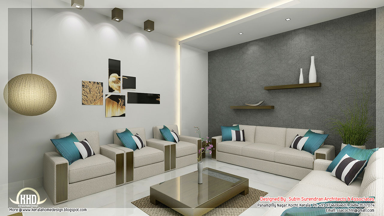 Best ideas about Living Room Interior Design
. Save or Pin Awesome 3D interior renderings Kerala home design and Now.