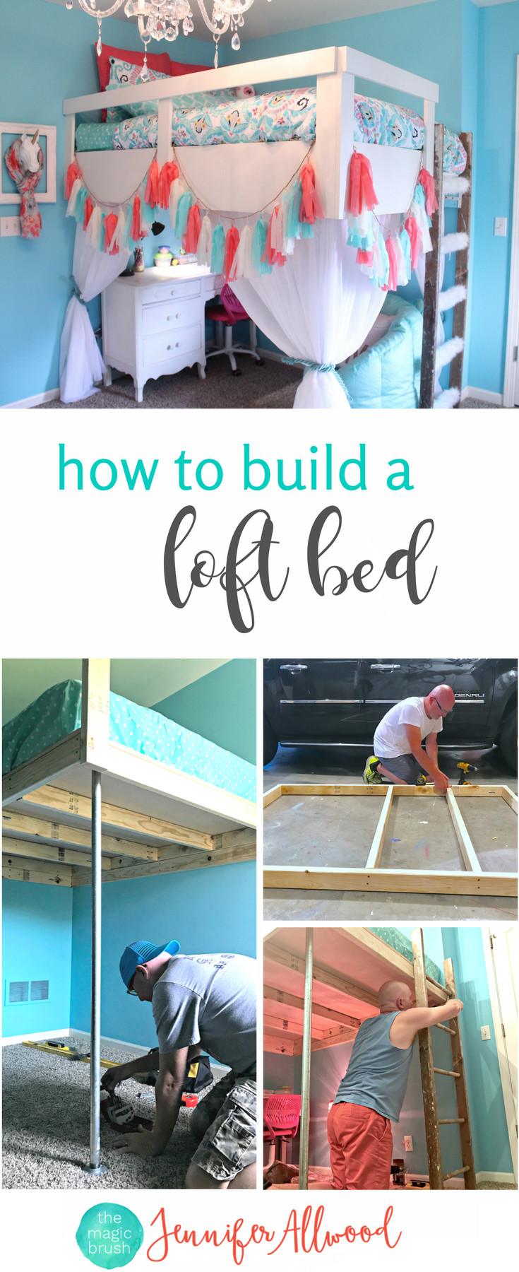 Best ideas about Loft Bed Ideas DIY
. Save or Pin How to Build a Loft Bed for a Girls Bedroom Now.