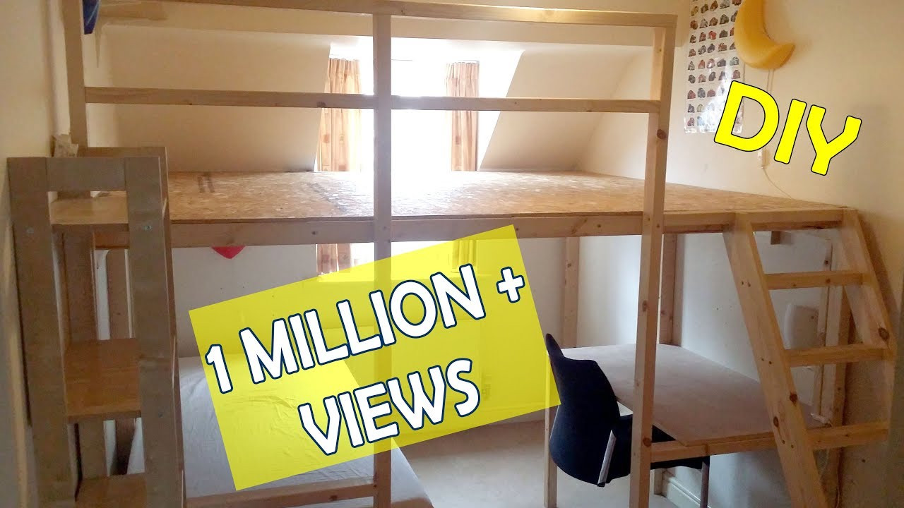 Best ideas about Lofted Bed DIY
. Save or Pin HOW TO MAKE A LOFT BED BUNKBED LARGE DIY LOFTBED Now.