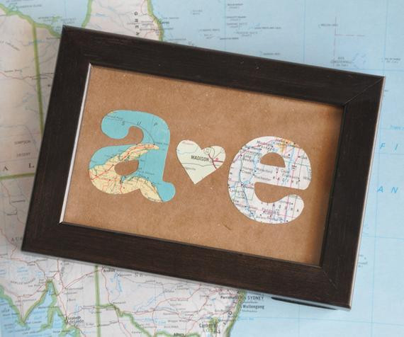 Best ideas about Long Distance Relationship Birthday Gifts
. Save or Pin Long Distance Relationship Map Gift Initials Framed Now.