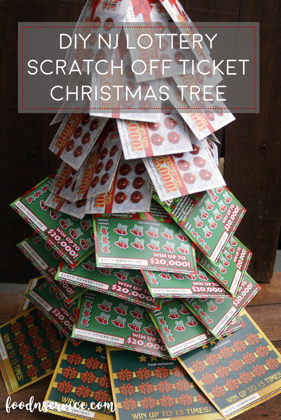 Best ideas about Lottery Ticket Gift Ideas
. Save or Pin DIY NJ Lottery Ticket Scratch f Christmas Tree • Food N Now.