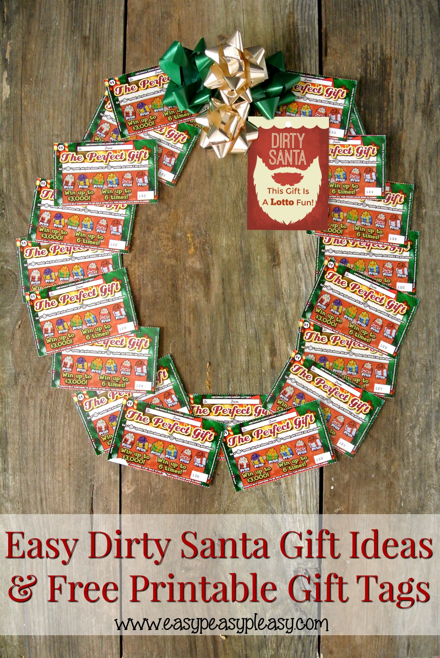 Best ideas about Lottery Tickets Gift Ideas
. Save or Pin Dirty Santa Lottery Tickets = The Perfect Gift Easy Now.