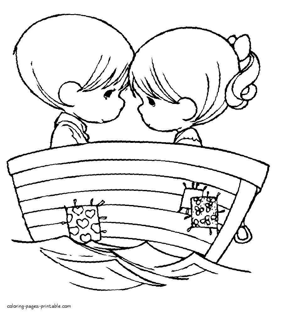 Best ideas about Love Coloring Pages For Boys
. Save or Pin Boy and girl at the boat Love coloring page COLORING Now.