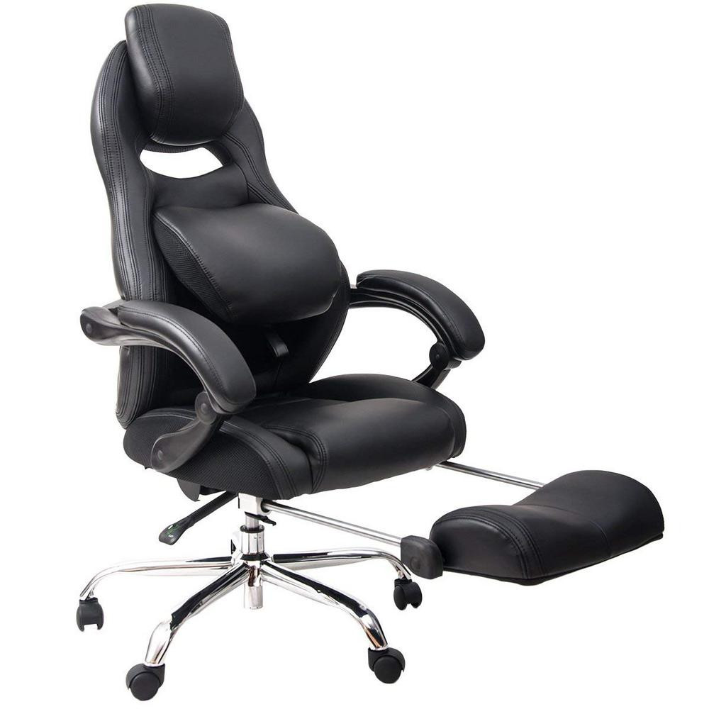 Best ideas about Lumbar Support For Office Chair
. Save or Pin Merax Black Faux Leather with Lumbar Support and Footrest Now.