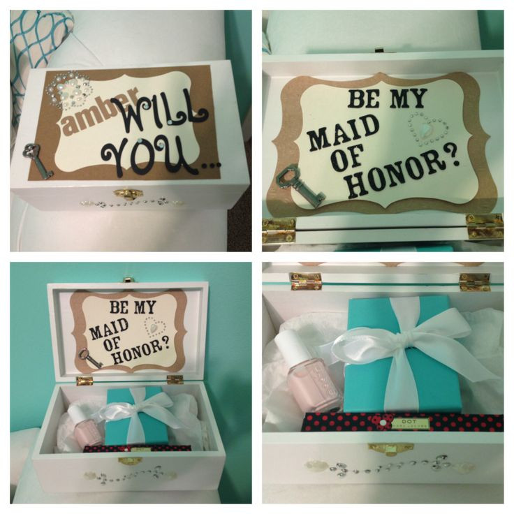 Best ideas about Maid Of Honor Gift Ideas
. Save or Pin Will you be my maid of honor Jewelry box with Tiffany Now.