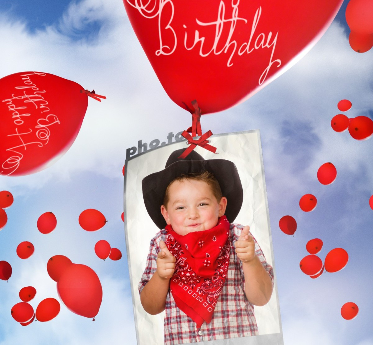 Best ideas about Make A Birthday Card On Line
. Save or Pin Birthday card with flying balloons Printable photo template Now.