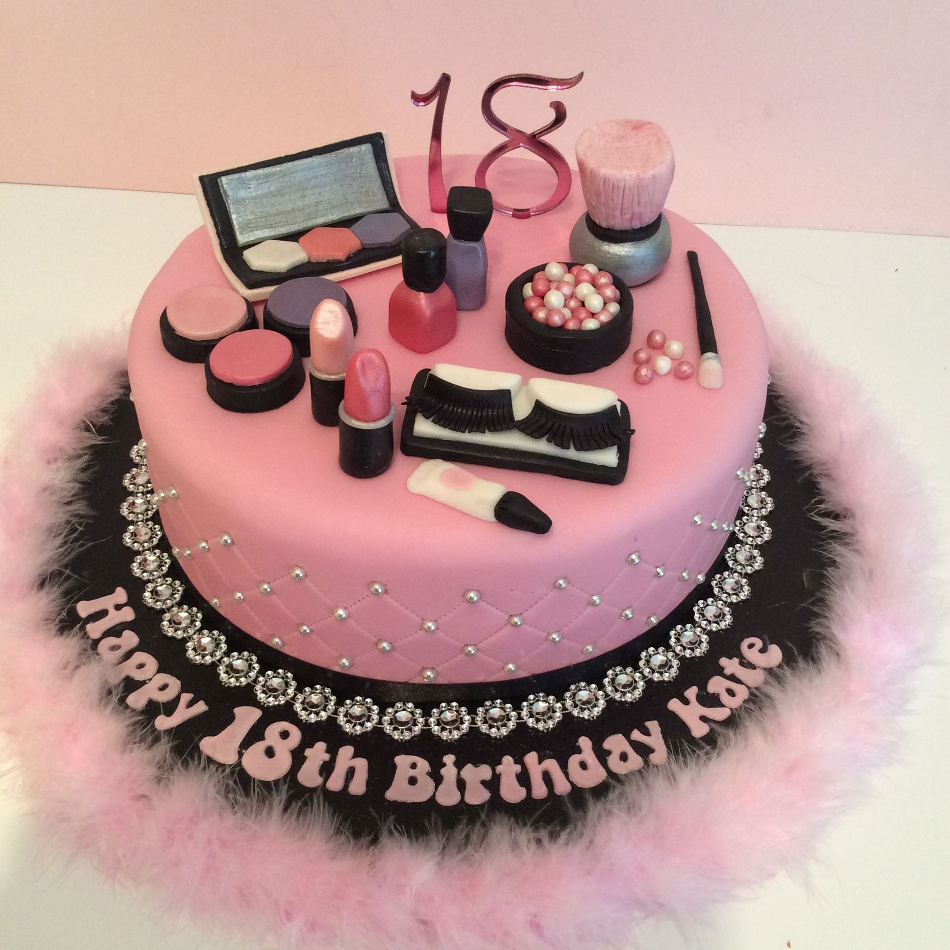 Best ideas about Make Birthday Cake
. Save or Pin Pink 18th make up theme birthday cake Now.