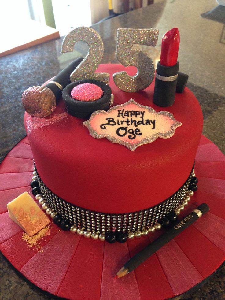 Best ideas about Make Birthday Cake
. Save or Pin Make Up & beauty themed birthday cake CakeStar Now.