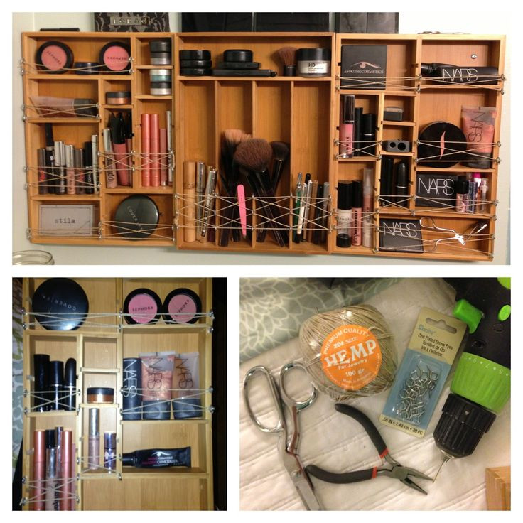 Best ideas about Makeup Drawer Organizer DIY
. Save or Pin DIY wall makeup organizer You ll need enough bamboo Now.