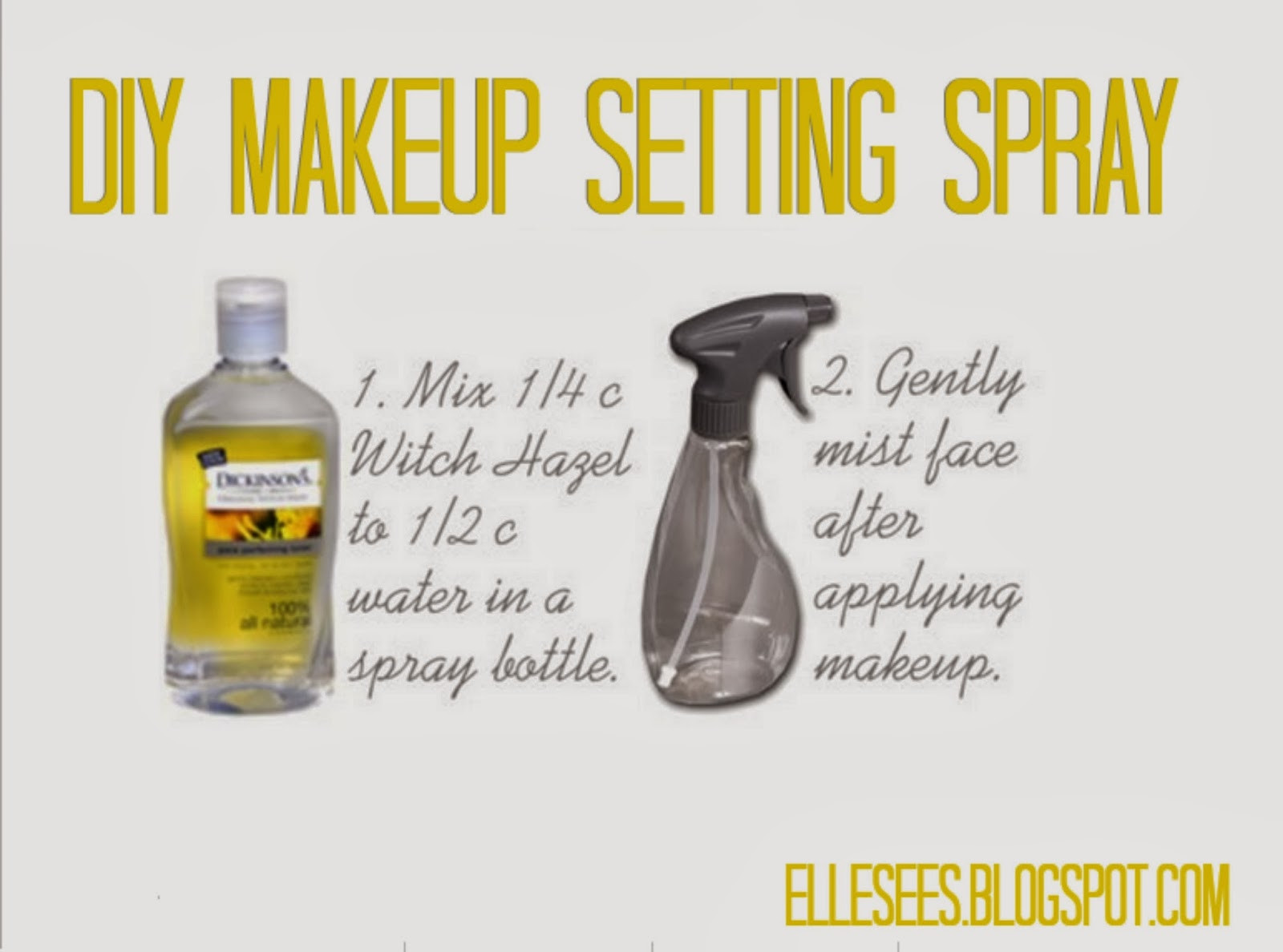 Best ideas about Makeup Setting Spray DIY
. Save or Pin Elle Sees Beauty Blogger in Atlanta DIY Makeup Setting Now.