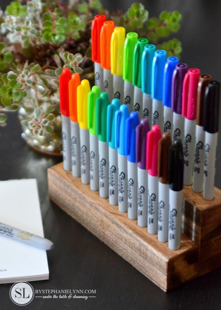 Best ideas about Marker Organizer DIY
. Save or Pin Wooden Sharpie Holder Now.