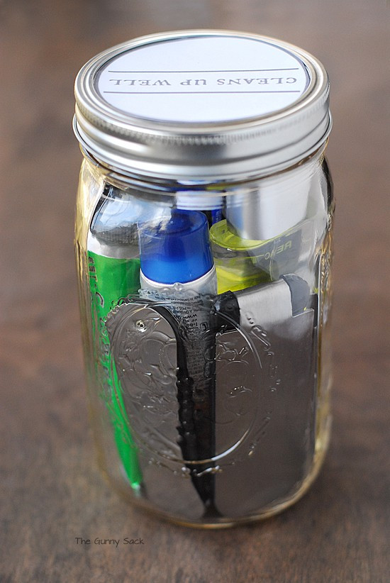 Best ideas about Mason Jar Gift Ideas For Him
. Save or Pin Cleans Up Well Gifts In Jar For Men Now.