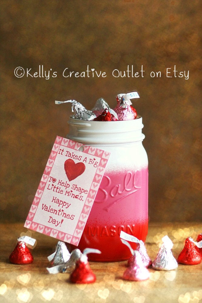 Best ideas about Mason Jar Valentine Gift Ideas
. Save or Pin Valentines Decor Teacher Gift Teacher Mason Jar Teacher Now.