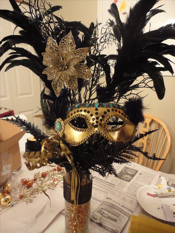 Best ideas about Masquerade Birthday Party
. Save or Pin Centerpiece I made for Kailys Masquerade Ball Now.