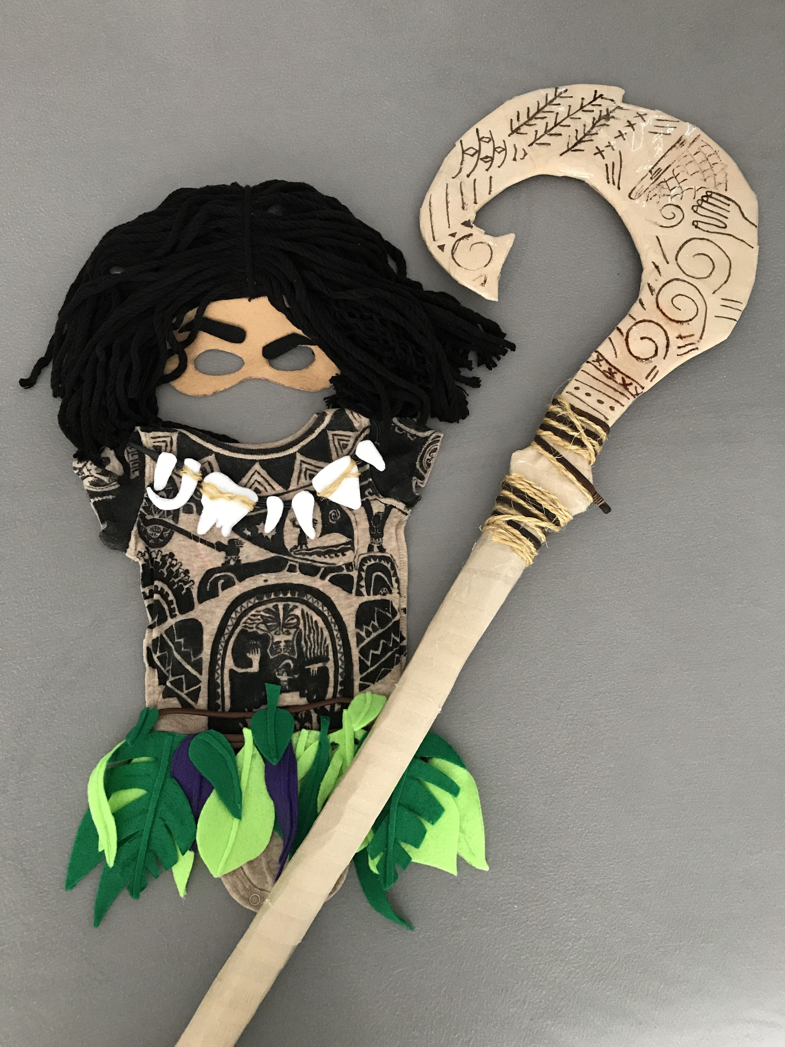 Best ideas about Maui Costume DIY
. Save or Pin DIY Moana s baby Maui costume with yarn wig Now.