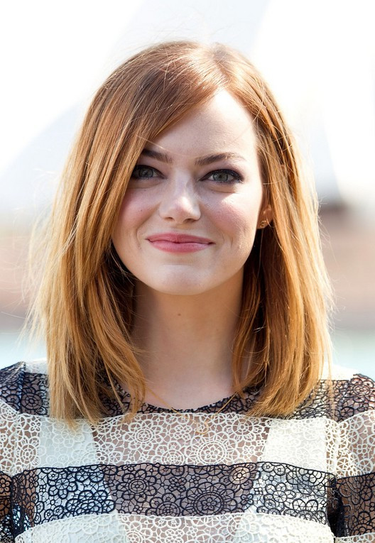 Best ideas about Medium Length Hairstyles For Oval Faces
. Save or Pin Emma Stone Medium Straight Bob for Oval Faces Now.