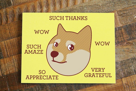Best ideas about Meme Birthday Card
. Save or Pin Funny Thank You Card Such Thanks Doge Card Now.