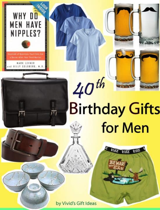 Best ideas about Men Birthday Gift Ideas
. Save or Pin 40th Birthday Gift Ideas for Men Vivid s Gift Ideas Now.
