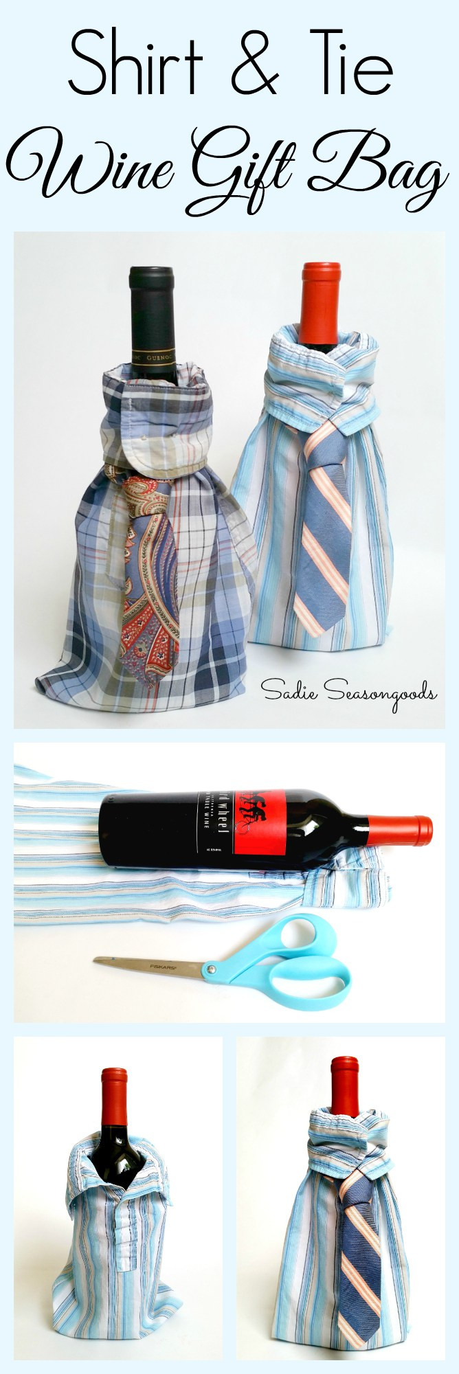 Best ideas about Men'S Gift Ideas
. Save or Pin Men 039 s Shirt And Tie DIY Wine Liquor Bottle Gift Bag Now.