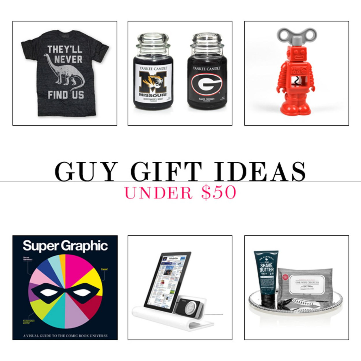 Best ideas about Mens Gift Ideas Under 50
. Save or Pin Holiday Gift Ideas for Guys Dads Brothers Boyfriends Now.