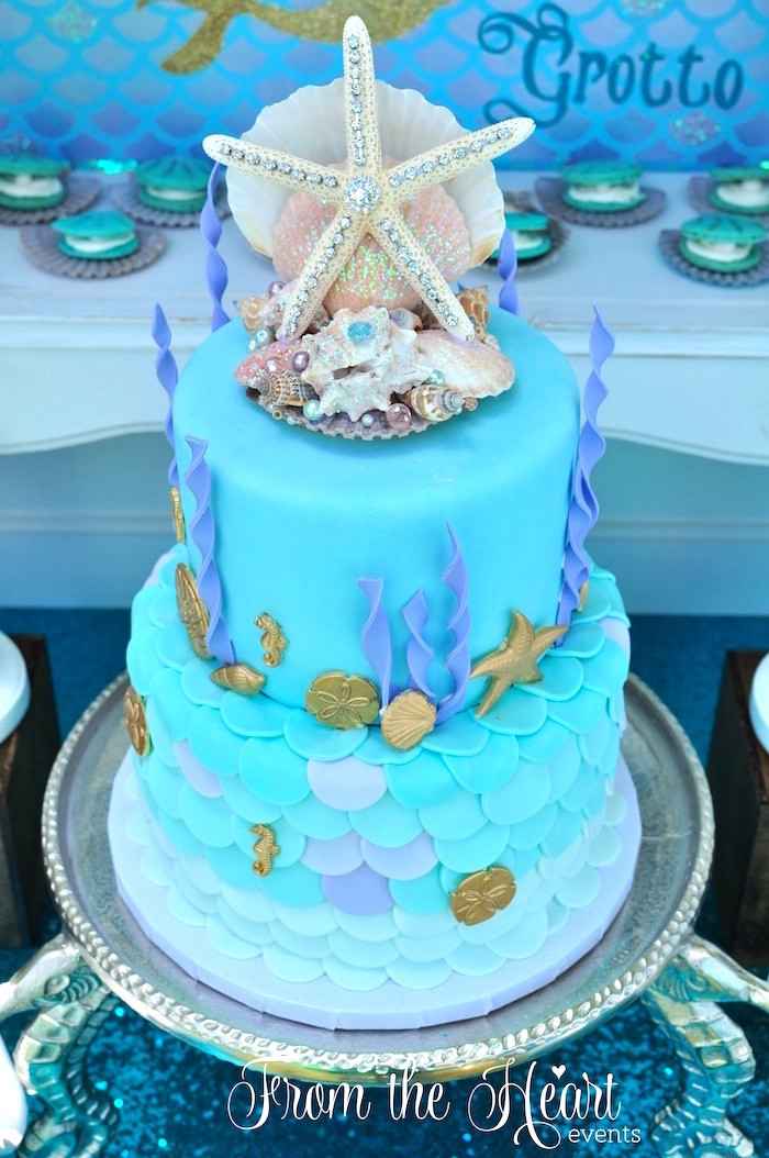 Best ideas about Mermaid Birthday Cake
. Save or Pin Kara s Party Ideas Vintage Glamorous Little Mermaid Now.