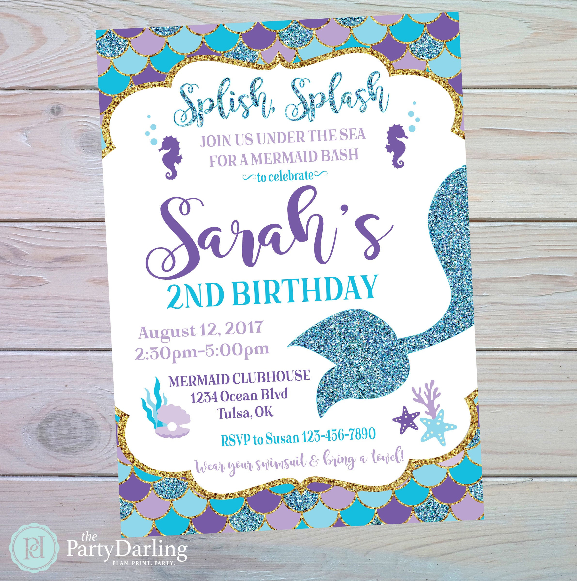 Best ideas about Mermaid Birthday Invitations
. Save or Pin Mermaid Birthday Invitation Mermaid Party Invitation Under Now.