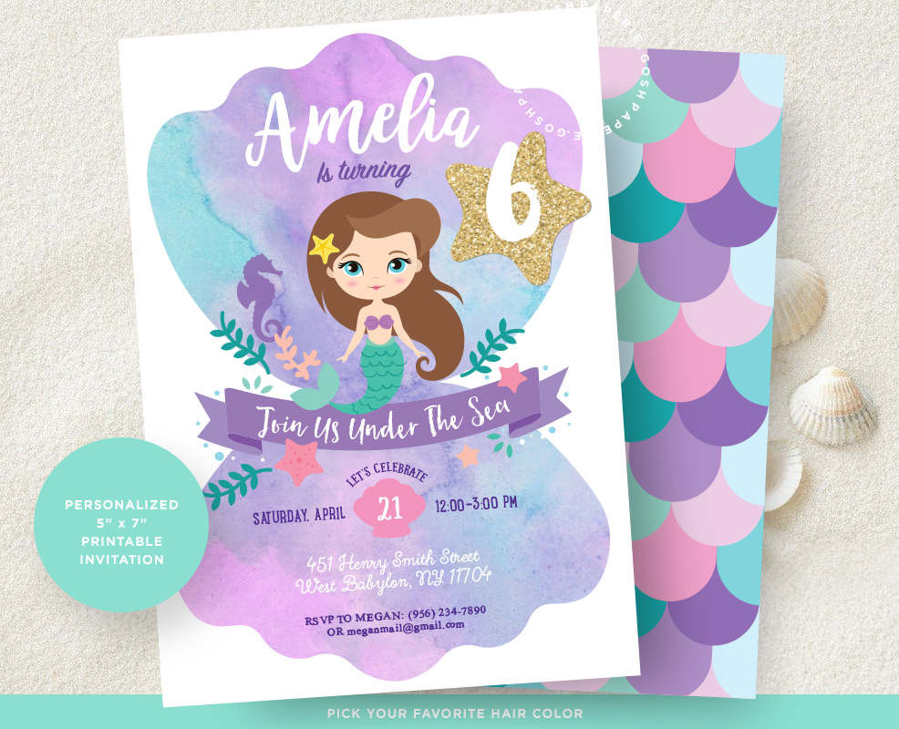 Best ideas about Mermaid Birthday Invitations
. Save or Pin Mermaid Invitation Little Mermaid Invitation Mermaid Now.