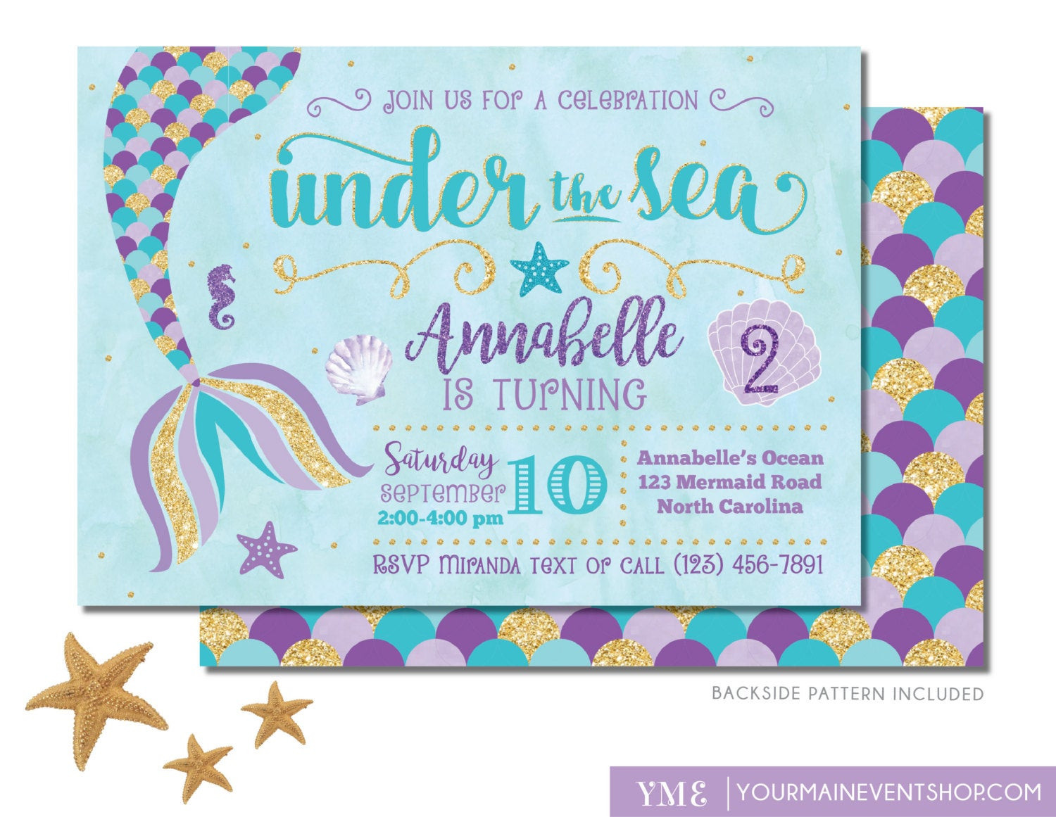 Best ideas about Mermaid Birthday Invitations
. Save or Pin Mermaid Birthday Invitation Mermaid Invite Under The Sea Now.