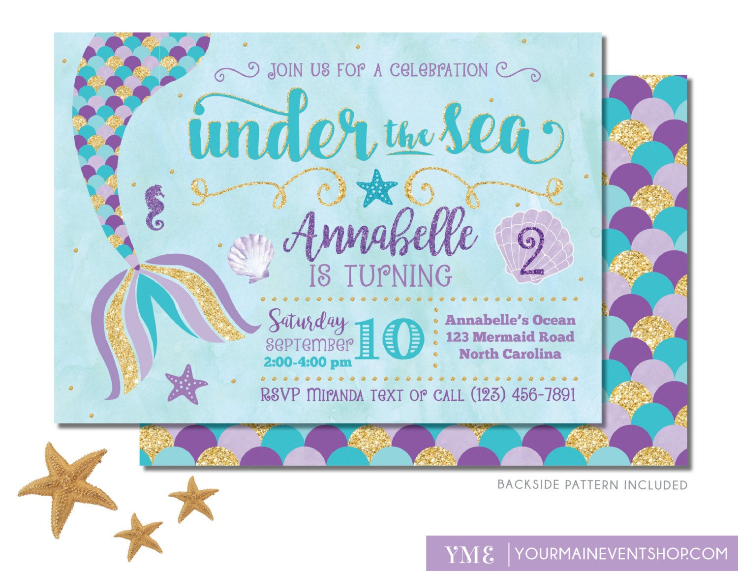 Best ideas about Mermaid Birthday Party Invitations
. Save or Pin Mermaid Birthday Invitation Mermaid Invite Under The Sea Now.