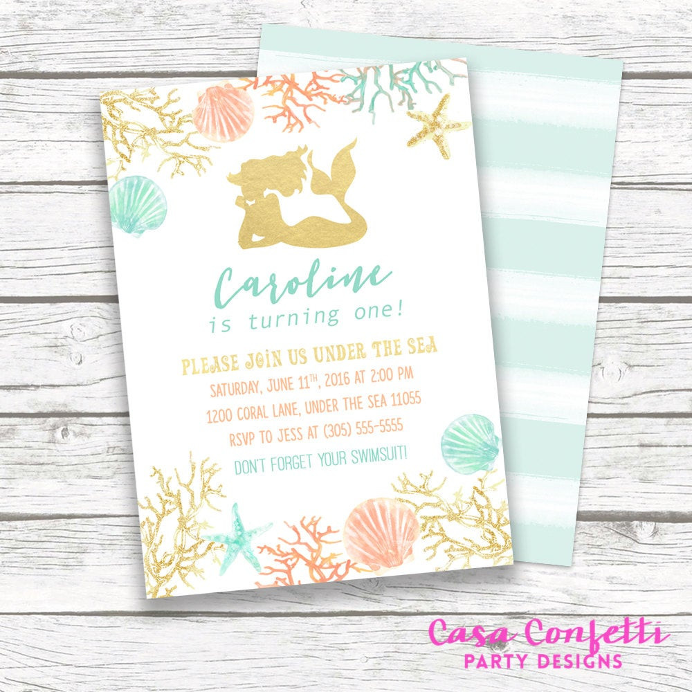 Best ideas about Mermaid Birthday Party Invitations
. Save or Pin Mermaid Invitation Mermaid Birthday Invitation Under the Sea Now.