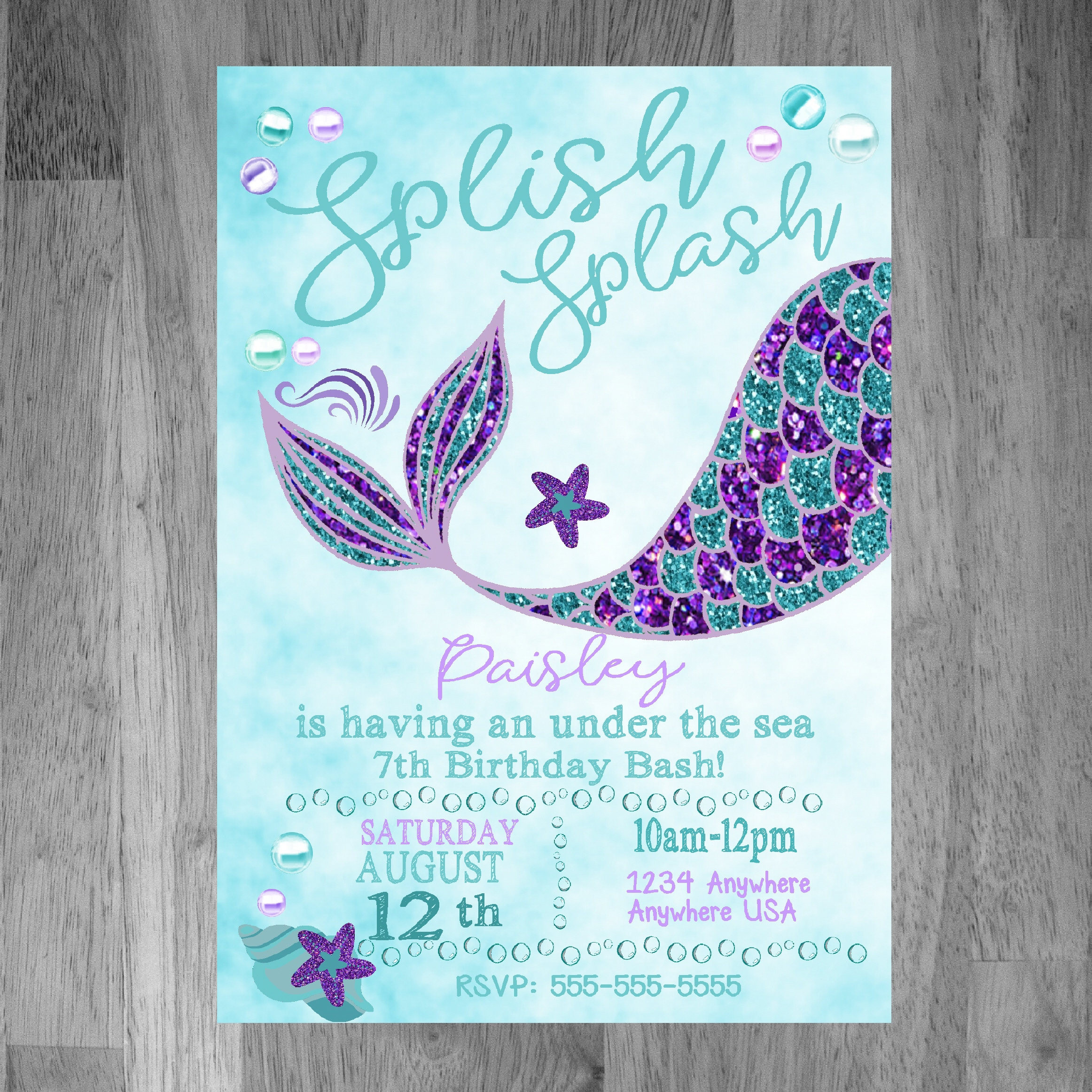 Best ideas about Mermaid Birthday Party Invitations
. Save or Pin Mermaid Invitations Birthday Mermaid invites Purple Teal Now.