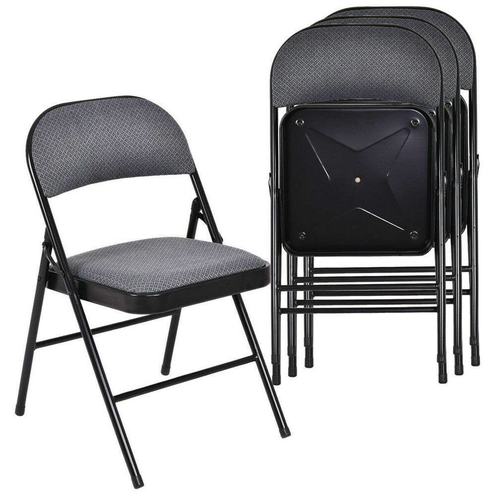 Best ideas about Metal Folding Chair
. Save or Pin Set of 4 Folding Chairs Fabric Upholstered Padded Seat Now.