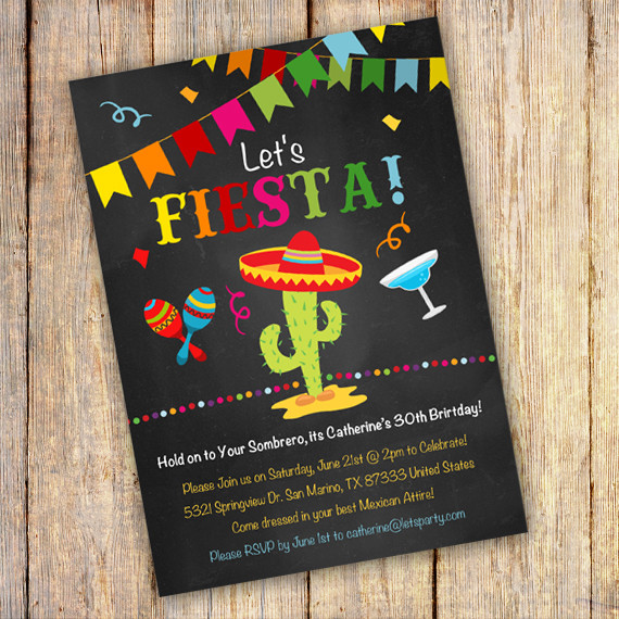 Best ideas about Mexican Birthday Invitations
. Save or Pin Mexican Fiesta Birthday Party Invitation Template edit Now.