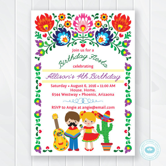 Best ideas about Mexican Birthday Invitations
. Save or Pin Kids Fiesta Birthday Invitation Children s Mexican Fiesta Now.