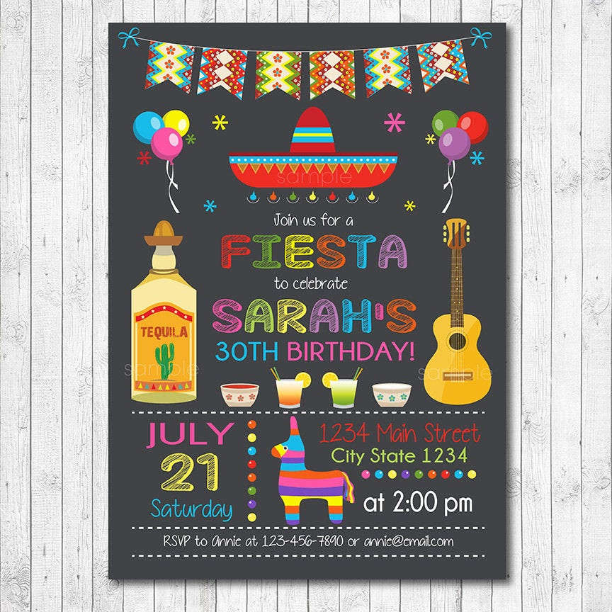 Best ideas about Mexican Birthday Invitations
. Save or Pin Mexican Fiesta Birthday Invitation Fiesta Invite by Now.
